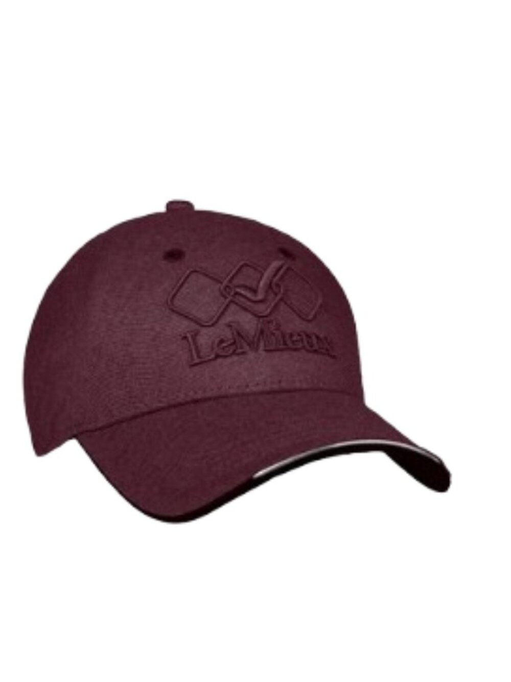 NWT LEMIEUX Baseball Cap HatRiding Logo Burgundy SnapBack Adjustable Equestrian